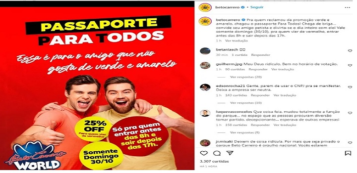 beto carrero assedio eleitoral contra eleitores do PT