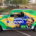 Fusca com propaganda de Bolsonaro