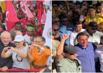 Lula e Bolsonaro em Campanha