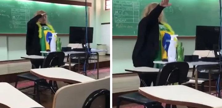 gesto nazista em colegio do pr