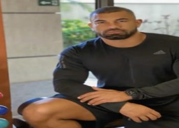 Rafael Bronx, personal trainer, está sendo acusado de agredir a terapeuta Verônica Rodrigues durante uma discussão no shopping RioSul,