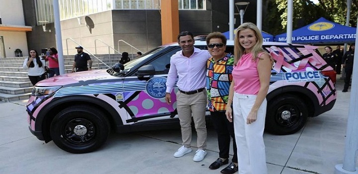 Romero Brito cria arte para viatura de miami