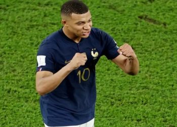 Kylian Mbappé durante partida da França contra a Dinamarca pela Copa do Mundo do Catar
26/11/2022 REUTERS/Marko Djurica