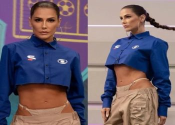 Debora Secco se apresenta de calcinha a mostra em programa