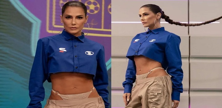 Debora Secco se apresenta de calcinha a mostra em programa