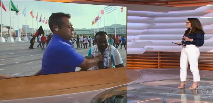 empurrao do reporter eric faria