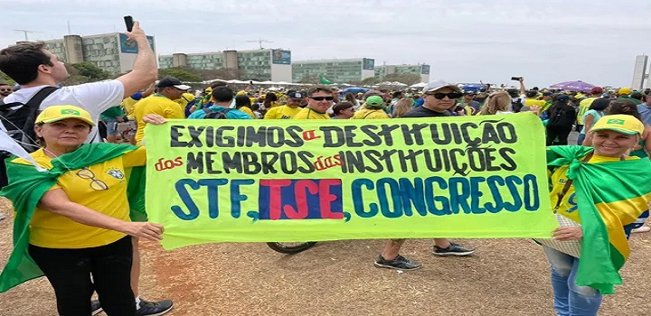 manifestantes pro bolsonaro ato em brasilia