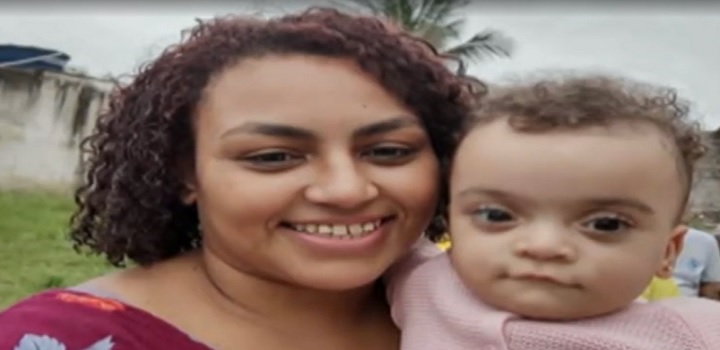 mulher mata filha em belofrd roxo
