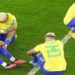 Jogadores da Seleção choram após a eliminação na Copa do Mundo (Foto: Bruno Cassucci)