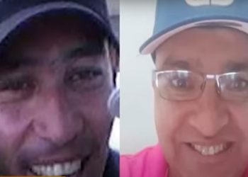 A vítima Ronivon Alves e o seu algoz,  Adailton Vieira Noia (Reprodução)