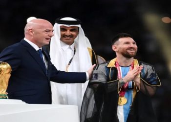 roupa de messi usada no titulo, roupa que messi usou do qatar