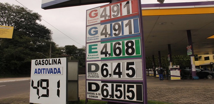 preços da gasolina com icms
