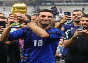 Scaloni e Messi na Copa do Mundo 2026