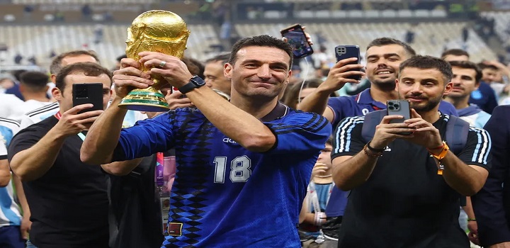 Scaloni e Messi na Copa do Mundo 2026