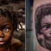 A microempresária Preta Lagbara, mãe do menino Ayo, de 4 anos, que teve o rosto tatuado no corpo de uma pessoa desconhecida