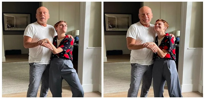 Burce Willis doença posta foto com filha
