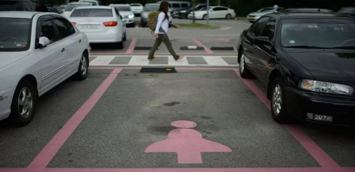 coreia do sul estacionamento exclusivo para mulheres
