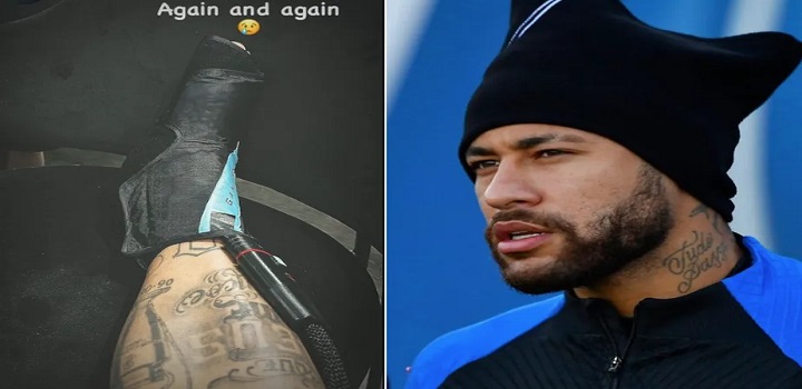 neymar lesão no tornozelo