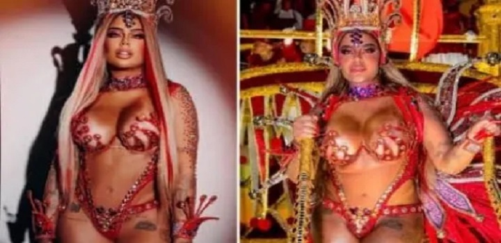 Irmã de Neymar Rafaella Santos fotos de carnaval