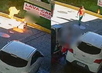 frentista ateia fogo em cliente em curitiba