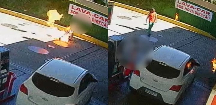 frentista ateia fogo em cliente em curitiba