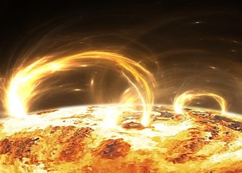 terra atingida por tempestade solar