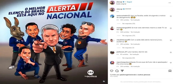 rede tv demite sikera jr