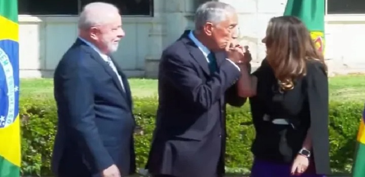 lula recebido por presidente de portugal