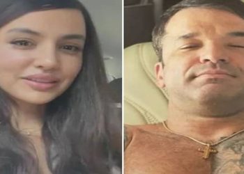 A modelo Helena Gomes, que foi agredida pelo empresário Thiago Brennand dentro de uma academia de luxo, em São Paulo (Reprodução/TV Globo/Redes sociais)