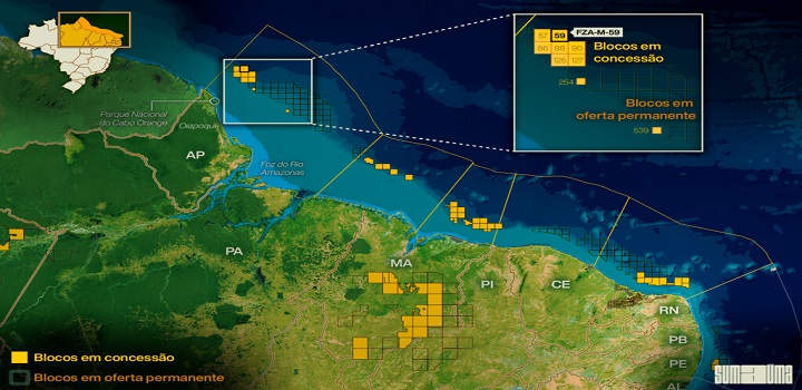 petróleo no rio amazonas