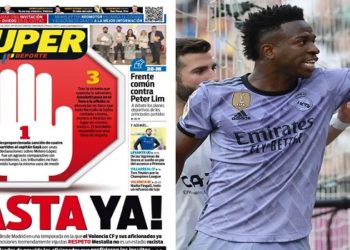 Jornal de Valencia cria polêmica ao dizer que torcida cantou 'tonto' para Vinicius Júnior