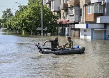 rompimento de barragem na ucrania