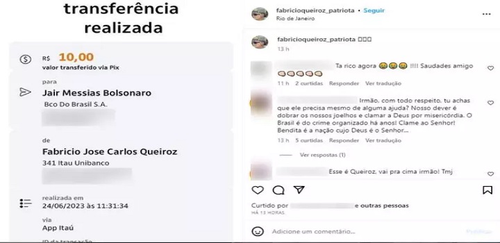 pix de fabricio queiroz