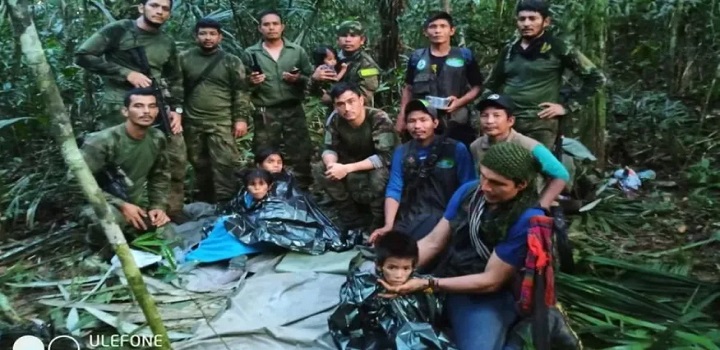 crianças achadas na colombia