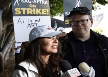 atriz que lidera greve de nos estados unidos