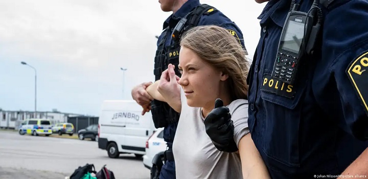 protesto de greta thunberg