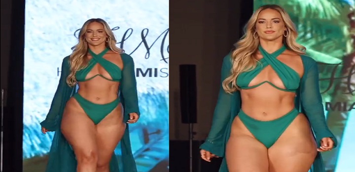 Quem é a modelo que viralizou após críticas por mostrar suas curvas em desfile de moda