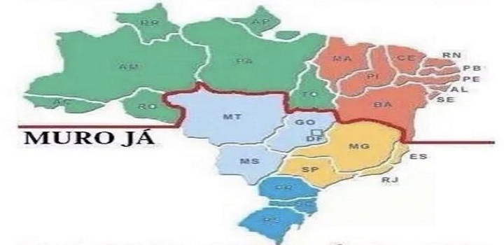 separação entre norte e nordeste do brasil