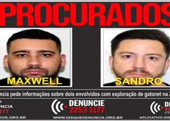Disque-Denúncia fez cartaz pedindo informações sobre Maxwell e Sandro — Foto: Disque Denúncia/Divulgação