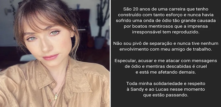 ATRIZ PIVÔ DA SEPARAÇÃO LUCAS LIMA
