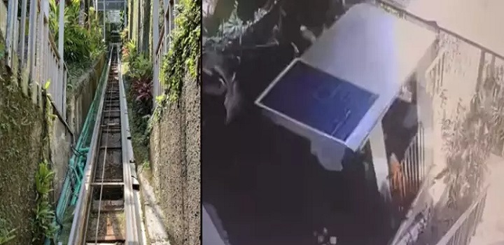 queda de elevador em bali
