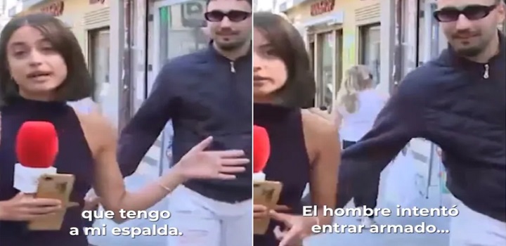 Homem é preso após assediar jornalista espanhola durante programa ao vivo