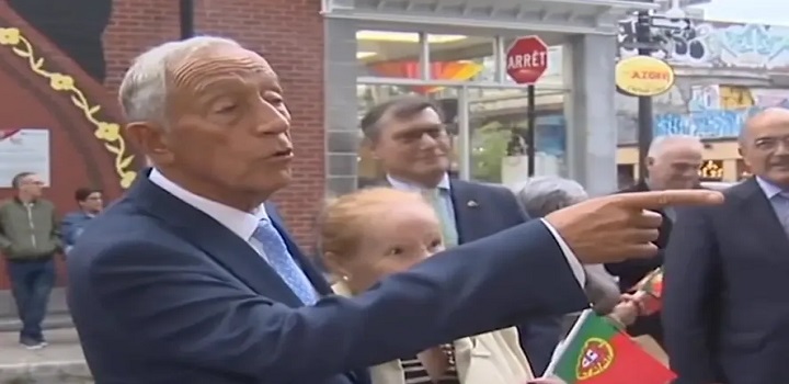 presidente de portugal comenta sobre decote de mulher