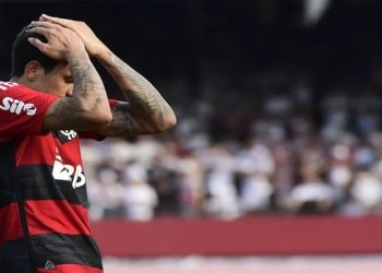 Pedro lamenta chance perdida em São Paulo x Flamengo, decisão da Copa do Brasil 2023 — Foto: Marcos Ribolli