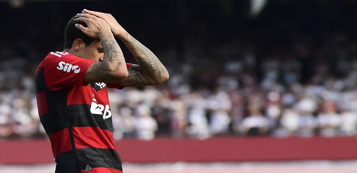 Pedro lamenta chance perdida em São Paulo x Flamengo, decisão da Copa do Brasil 2023 — Foto: Marcos Ribolli
