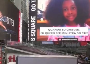 CAMPANHA POR MINISTRA NEGRA NO STF TIMES SQUARE