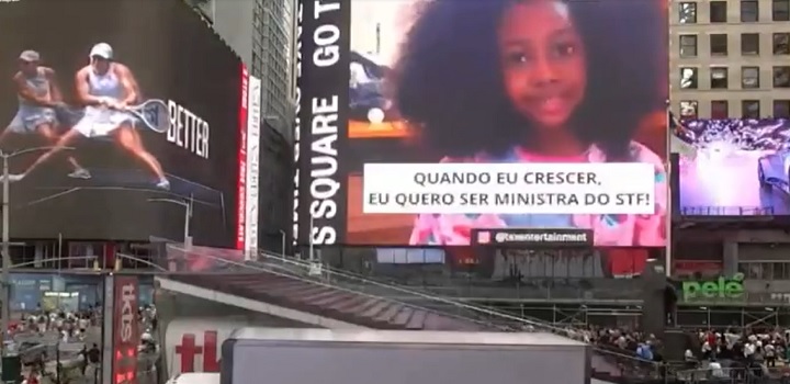 CAMPANHA POR MINISTRA NEGRA NO STF TIMES SQUARE