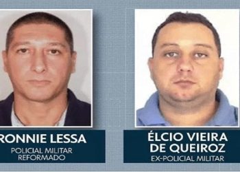 Ronnie Lessa e Élcio Vieira de Queiroz, suspeitos pela morte de Marielle Franco (Reprodução/ TV Globo)