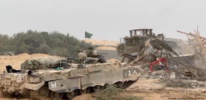 Operação terrestre das Forças de Defesa de Israel entrou em seu quarto dia na Faixa de Gaza (Foto: ISRAELI DEFENCE FORCES/via REUTERS
)
