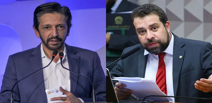 O atual prefeito de São Paulo, Ricardo Nunes (MDB), e o deputado federal Guilherme Boulos (PSOL-SP). Estadão Conteúdo/ Câmara dos Deputados